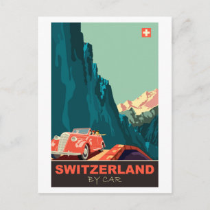 Postal Suiza en coche
