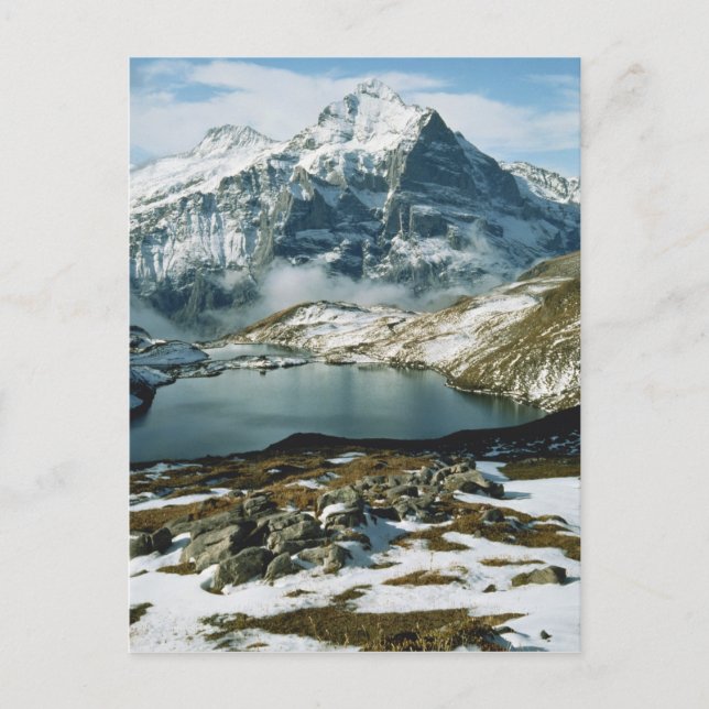 Postal Suiza, Grindelwald, Alpes berneses, Vista (Anverso)