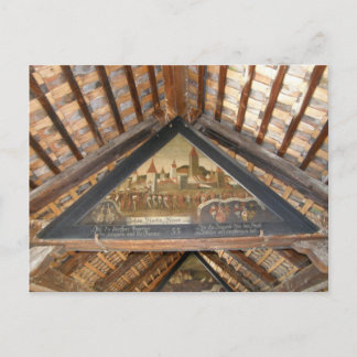 Postal Suiza, Lucerna, pinturas del puente de capilla