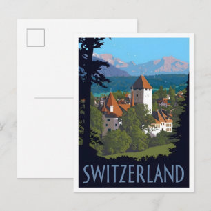 Postal Suiza Viajes Antiguos