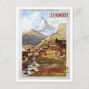Postal Suiza Vintage -