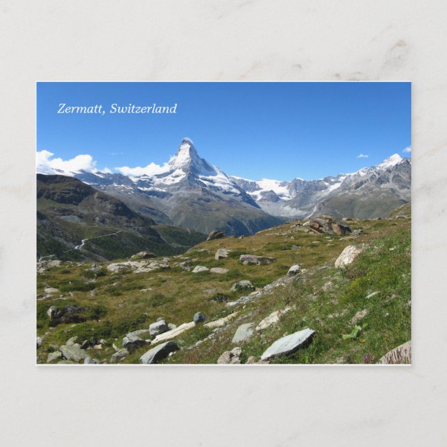 Postal suiza Zermatt Matterhorn (Anverso)