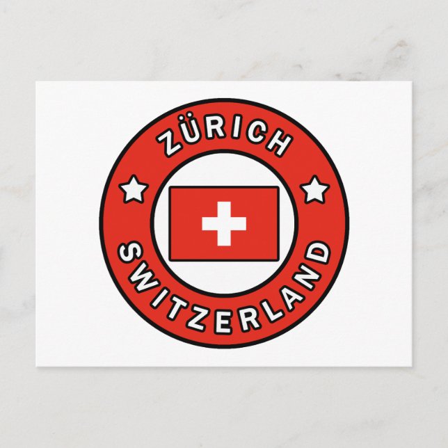 Postal Suiza Zürich (Anverso)