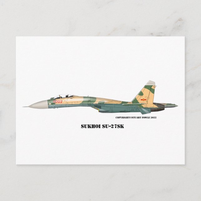 Postal Sukhoi SU-27SK Flanker (Anverso)