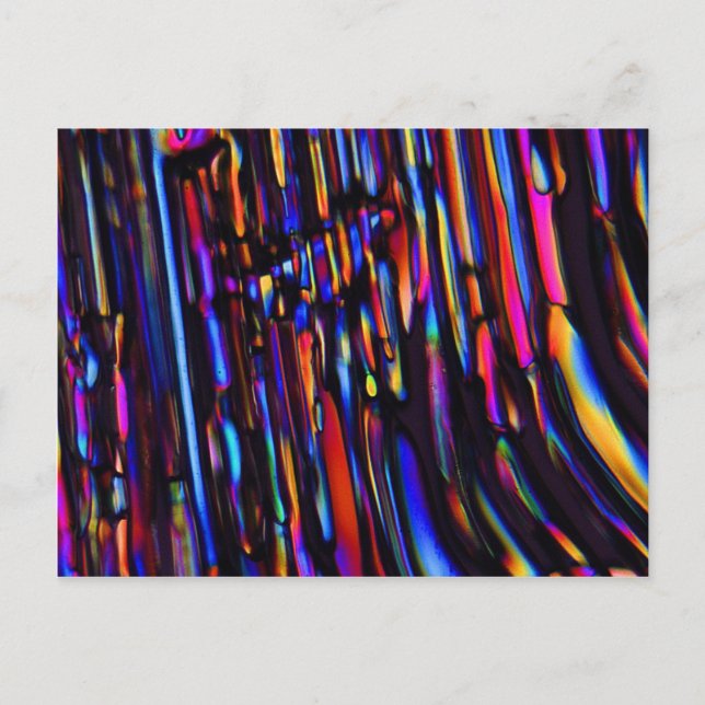 Postal sulfato de zinc bajo el microscopio (Anverso)