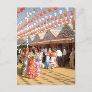 Postal Sumario Descripción Feria de Abril (Sevilla), muje