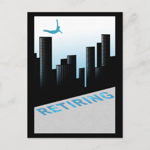 Postal sumergirse en la jubilación