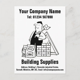 Postal Suministros de Construcción Cartoon para Personali