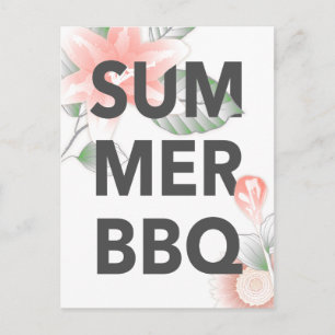 Postal SUMMER BBQ vintage floral