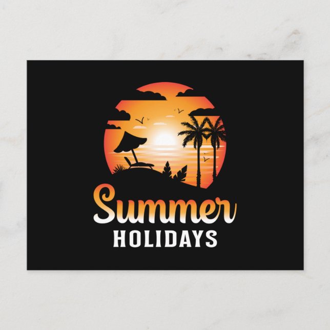 Postal Summer Beach Vacation Sea Surf Guay Sun Funny Gift (Anverso)