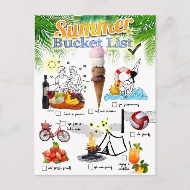 Postal Summer Bucket List (Anverso)