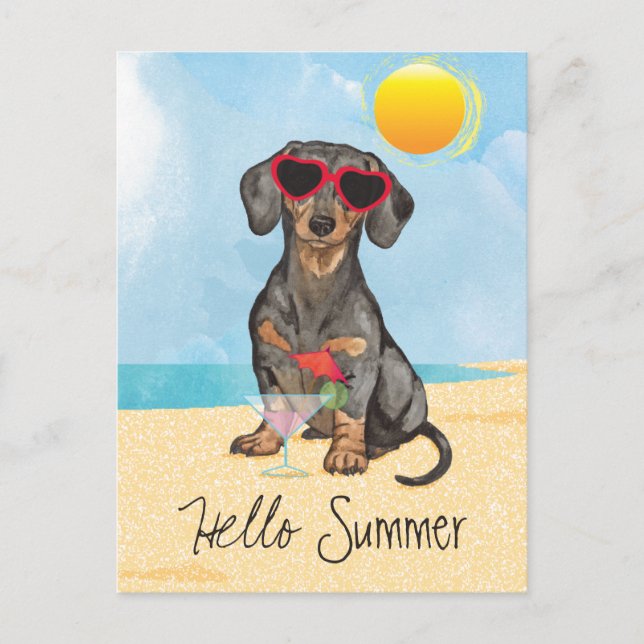 Postal Summer Dachshund (Anverso)