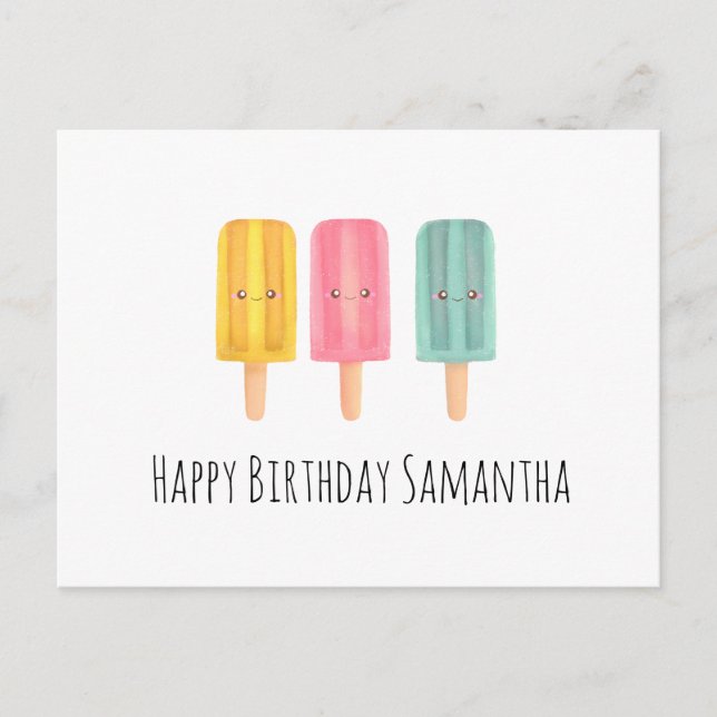 Postal Summer Ice Cream Sticks (Anverso)