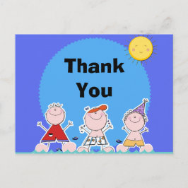Postal Summer Kids Pool Fiesta Cumpleaños Gracias Postcar