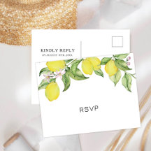 Summer lemon RSVP Wedding