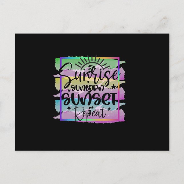 Postal Summer Sunrise Sunburn Sunset Repetir (Anverso)