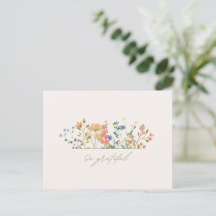 Postal Summer Widlflower Boho Boda Gracias