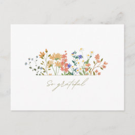 Postal Summer Widlflower Boho Boda Gracias