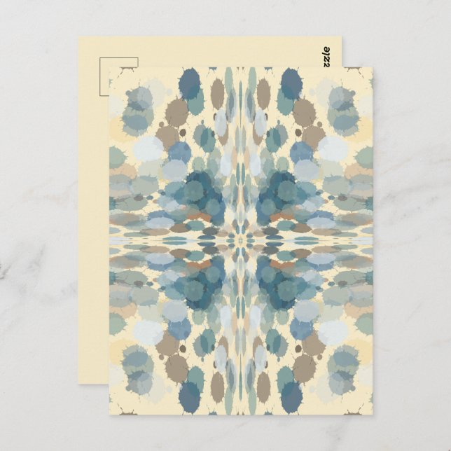 Postal Summertime Fun Ocean Spray Splatz Resumen Arte (Anverso / Reverso)