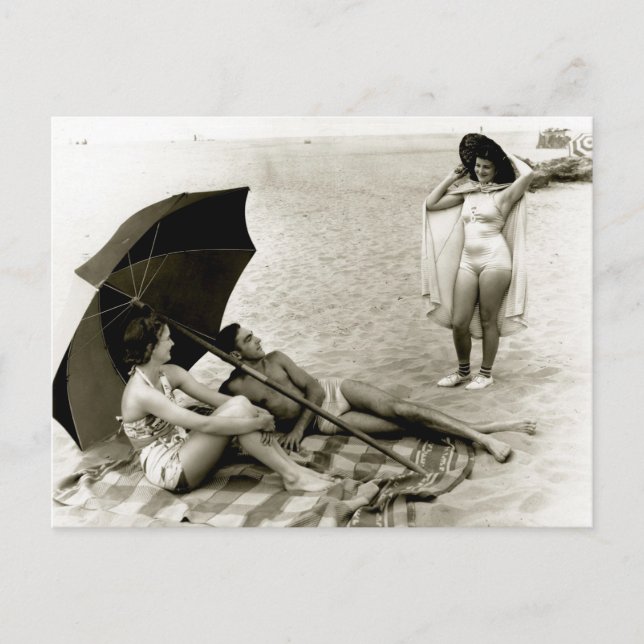 Postal Summertime Oregon Beach - Foto de época (Anverso)