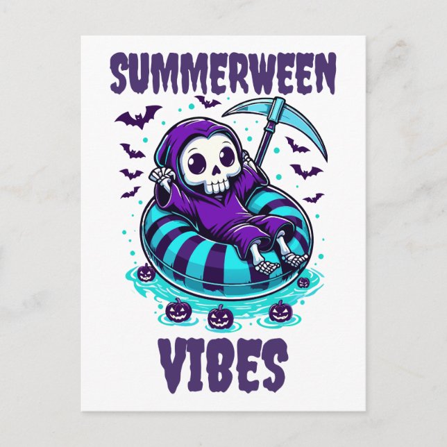 Postal Summerween Vibes - Relajación más relajada (Anverso)