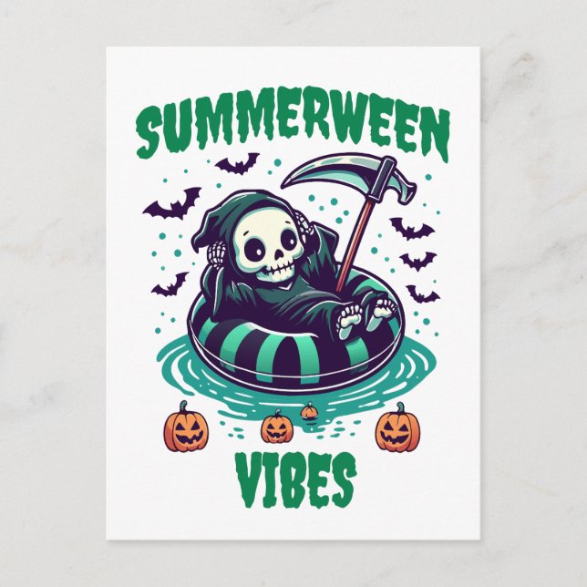 Postal Summerween Vibes - Relajación más relajada (Anverso)