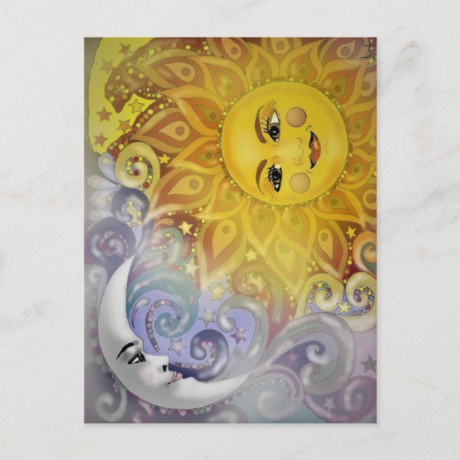Postal Sun and Moon  (Anverso)
