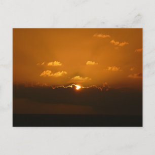 Postal Sun Behind Clouds I Naranja Sunset Photo