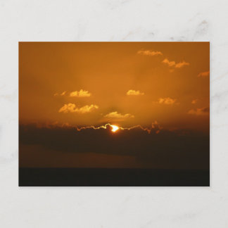 Postal Sun Behind Clouds I Naranja Sunset Photo