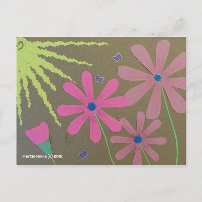 Postal Sun & Flowers - Scrapbook (Anverso)