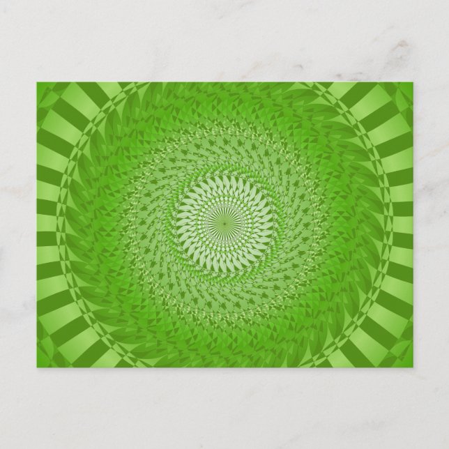 Postal Sun Mandala green (Anverso)