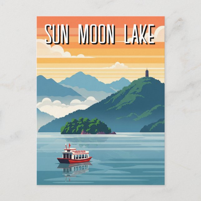 Postal Sun Moon Lake Taiwan Sunrise (Anverso)