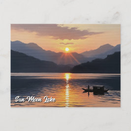 Postal Sun Moon Lake Taiwan Sunrise