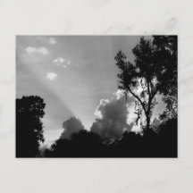 Sun Rays en Sunset Photo B&W