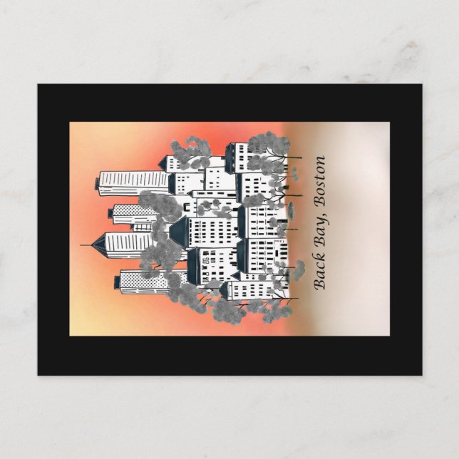 Postal Sun Set de Boston Back Bay (Anverso)