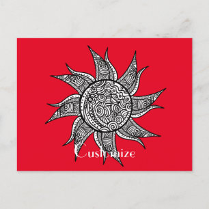 Postal Sun Tattoo Thunder_Cove al estilo Henna