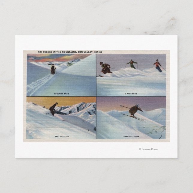 Postal Sun Valley, ID - Ski (Anverso)