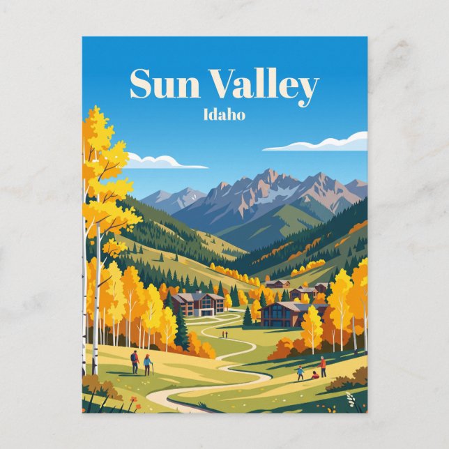 Postal Sun Valley, Idaho, EE. UU. (Anverso)