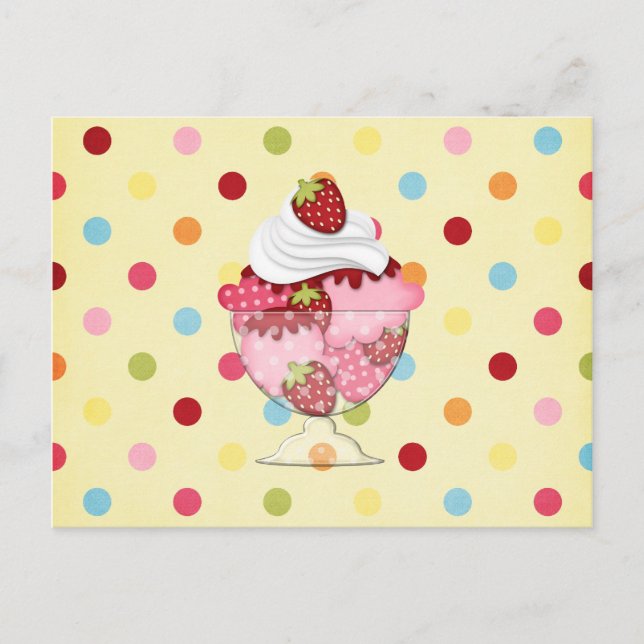 Postal sundae de fresa (Anverso)