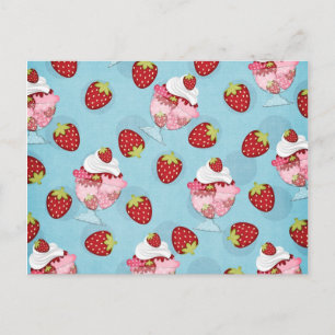 Postal sundae de fresa