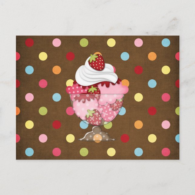 Postal sundae de fresa (Anverso)