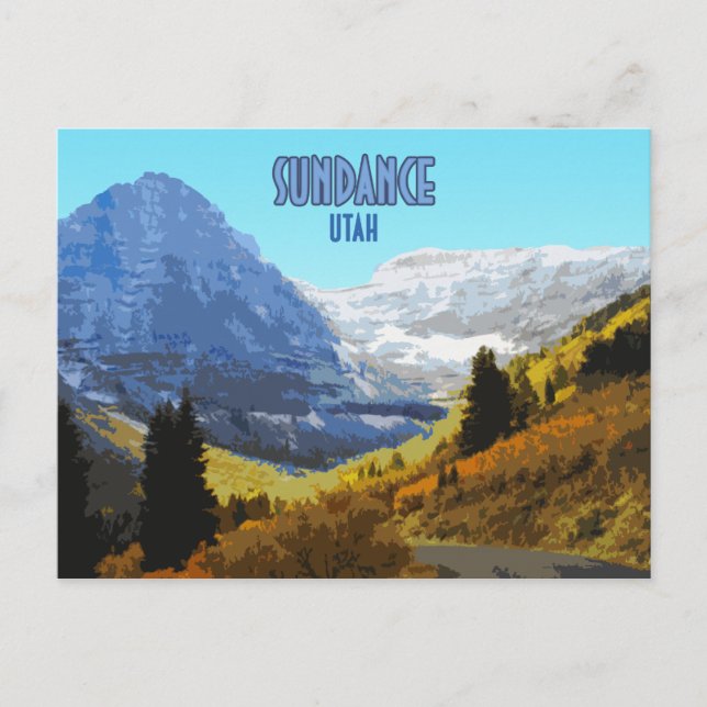 Postal Sundance Utah Mountains Vintage (Anverso)