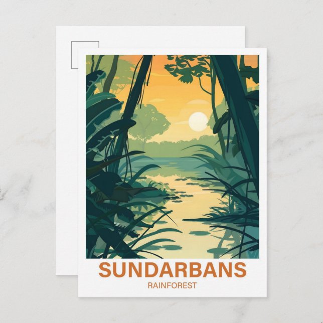 Postal Sundarbans selva tropical India Bangladesh viajan (Anverso / Reverso)