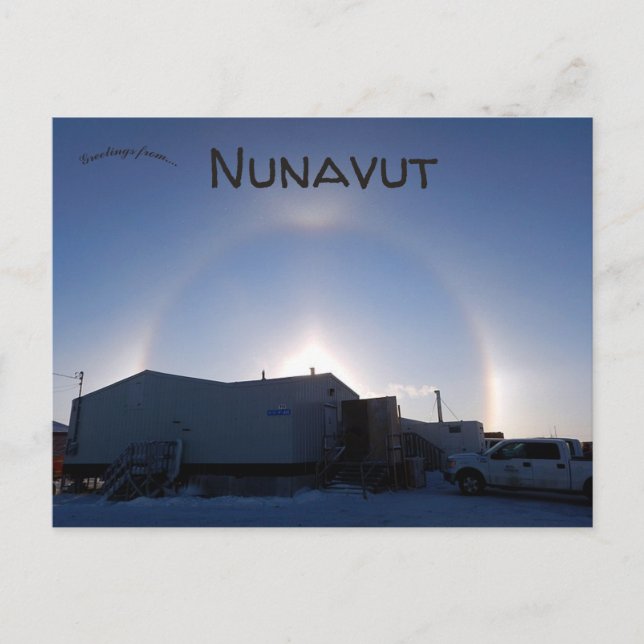 Postal Sundogs del Ártico en Anviat Nunavut Canadá (Anverso)