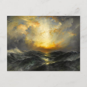 Postal Sundown at the Ocean