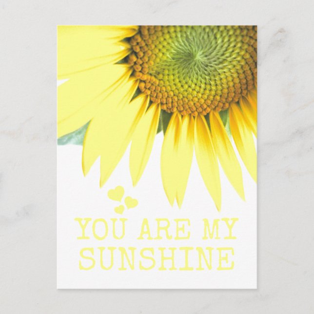 Postal Sunflower Eres mi El día de San Valentín Sunshine  (Anverso)