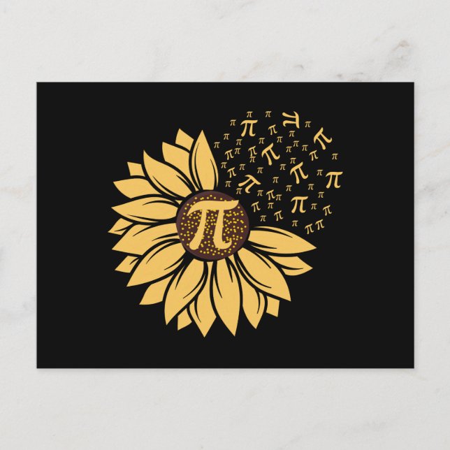 Postal Sunflower Happy Pi Day (Anverso)