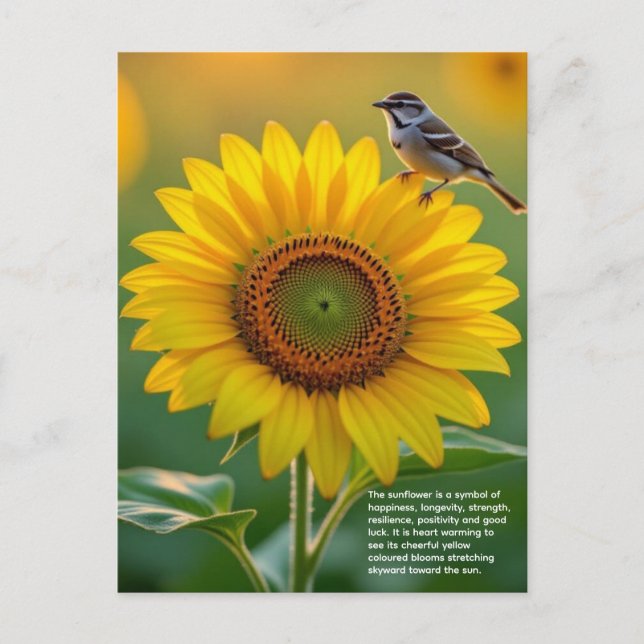 Postal Sunflower Symbolism (Anverso)