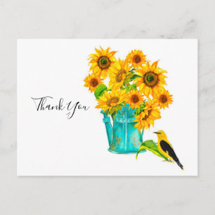 Postal Sunflower Waters Can Bouquet Gracias