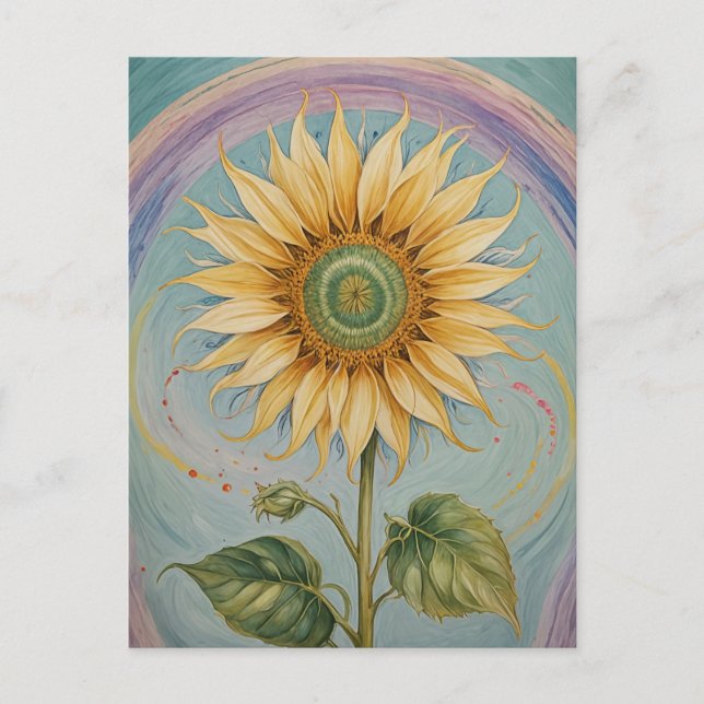 Postal Sunflower Whimsy (Anverso)